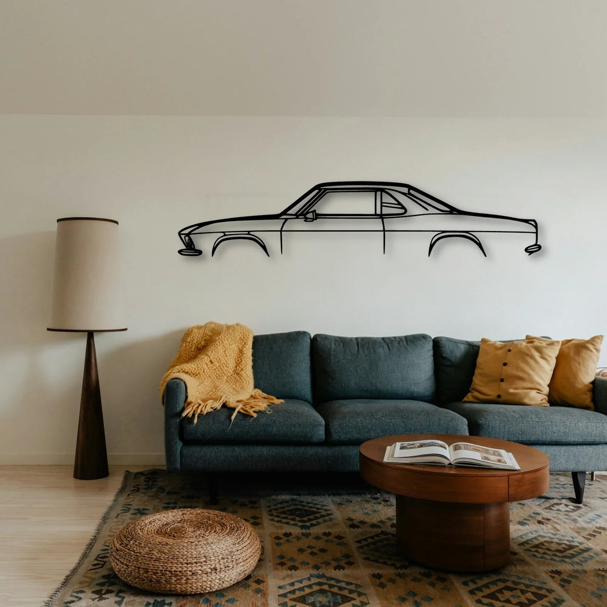 Yenko Stinger 1967 Classic Silhouette Metal Wall Art - Tinvibe
