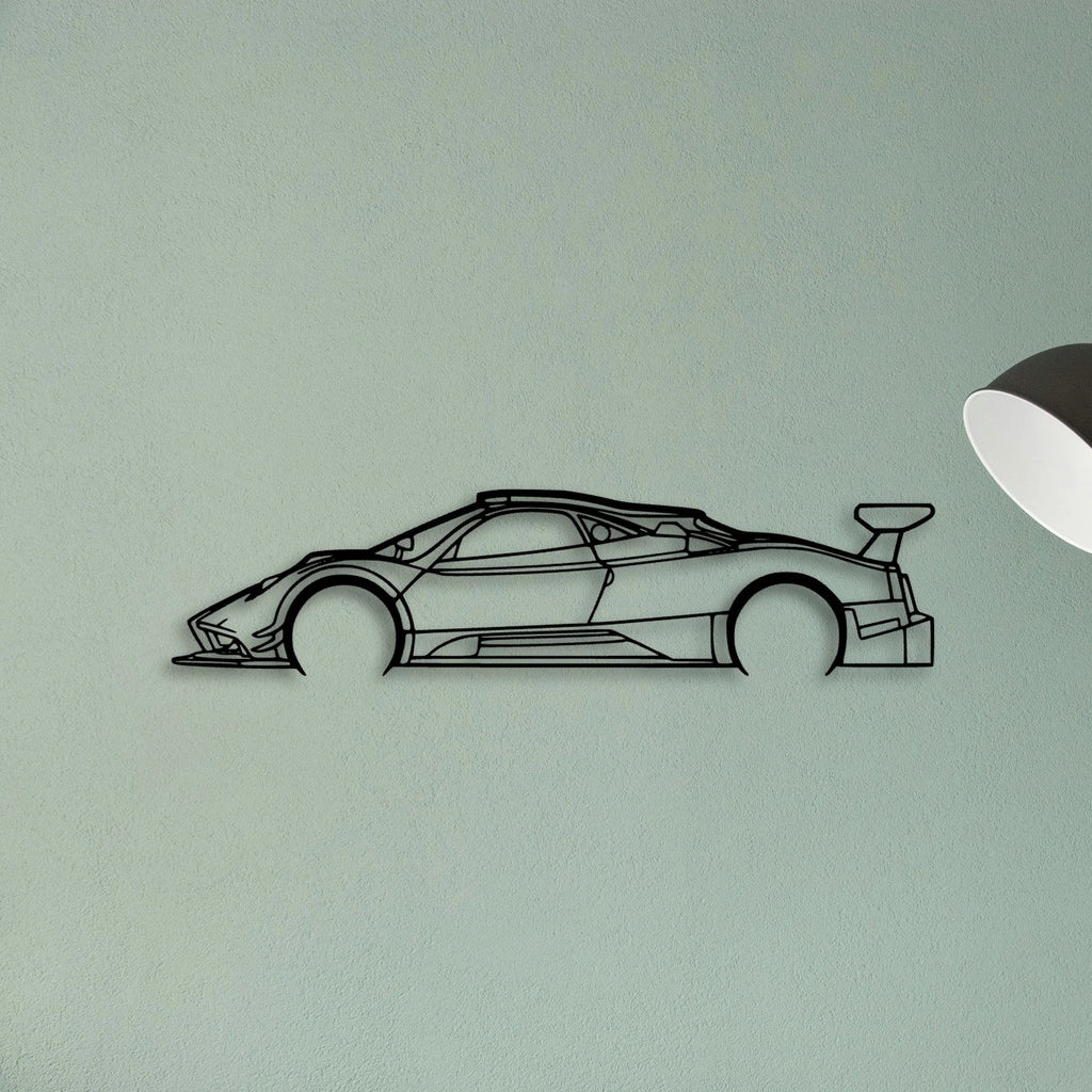 Zonda R 2008 Classic Silhouette Metal Wall Art - Tinvibe