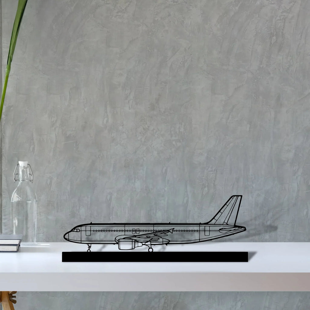 a320-cfm56-2 Silhouette Metal Art Stand - Tinvibe