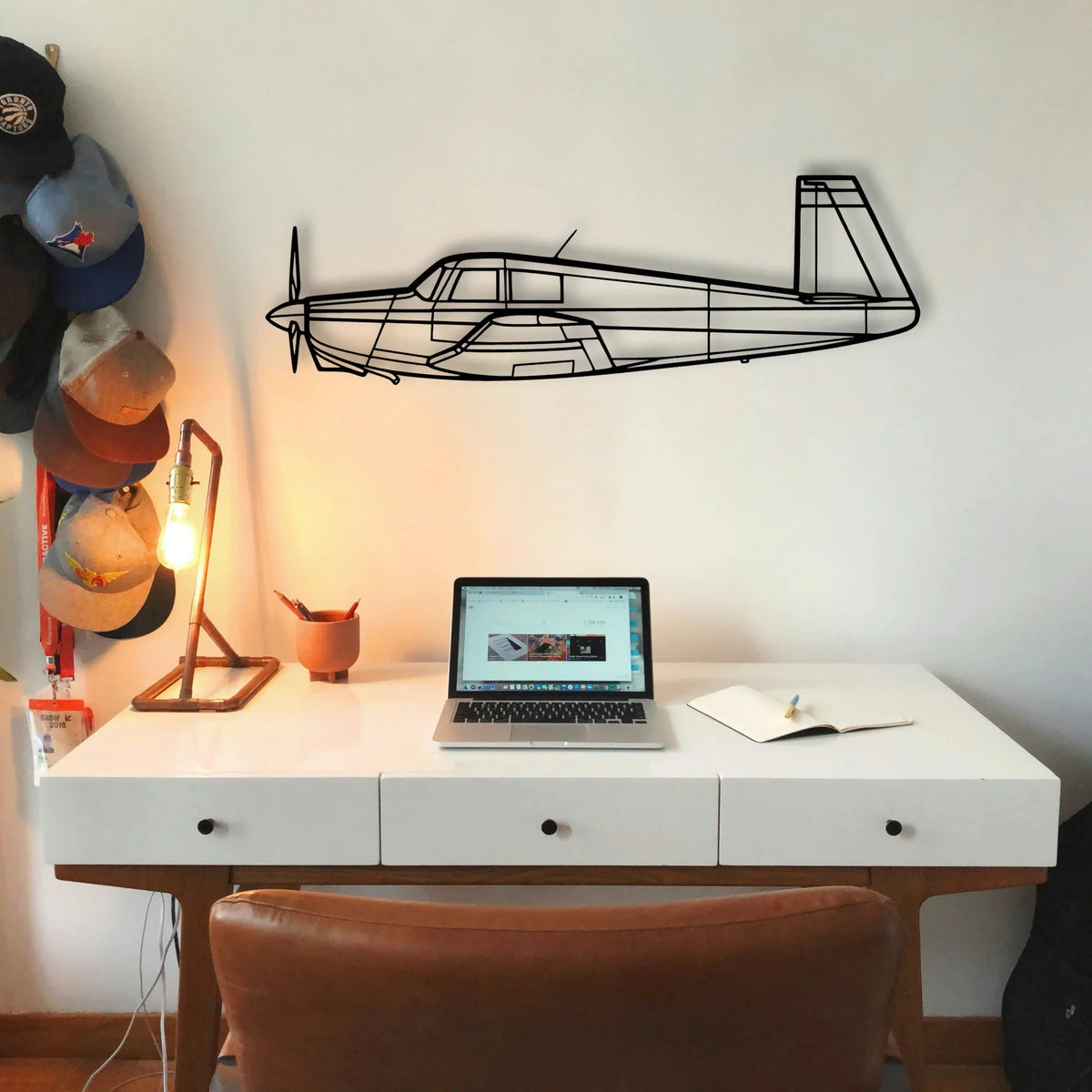 Archer Lx Classic Aircraft Silhouette Metal Wall Art - Tinvibe