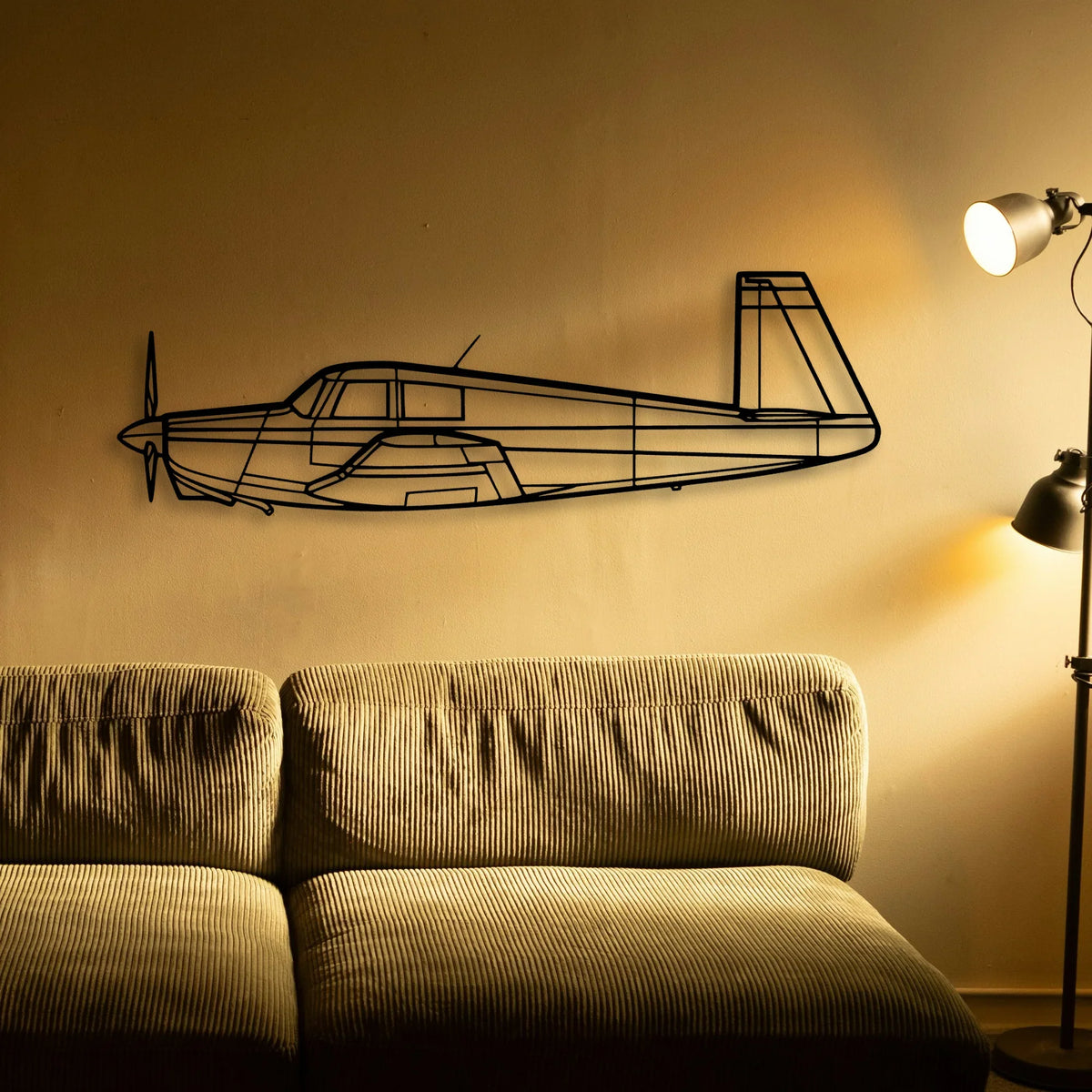 Archer Lx Classic Aircraft Silhouette Metal Wall Art - Tinvibe