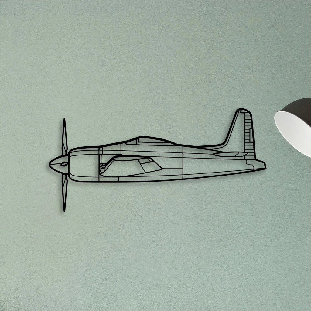 As Sa 202 Bravo Classic Aircraft Silhouette Metal Wall Art - Tinvibe