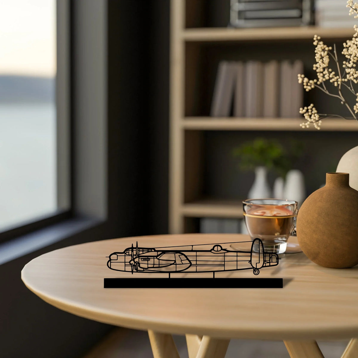 avro-lancaster Silhouette Metal Art Stand - Tinvibe