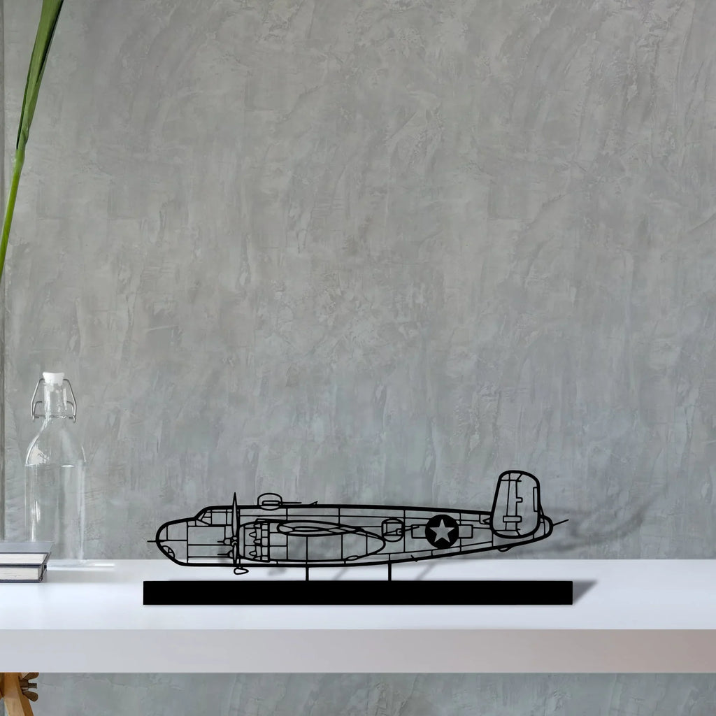 b-25h Silhouette Metal Art Stand - Tinvibe