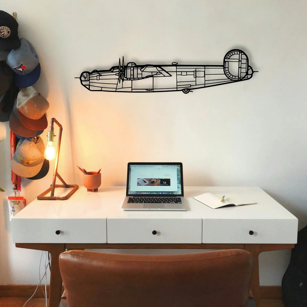 B 70 Classic Aircraft Silhouette Metal Wall Art - Tinvibe