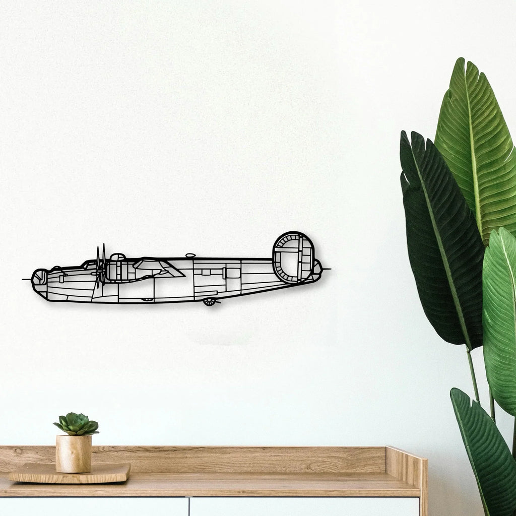 B 70 Classic Aircraft Silhouette Metal Wall Art - Tinvibe