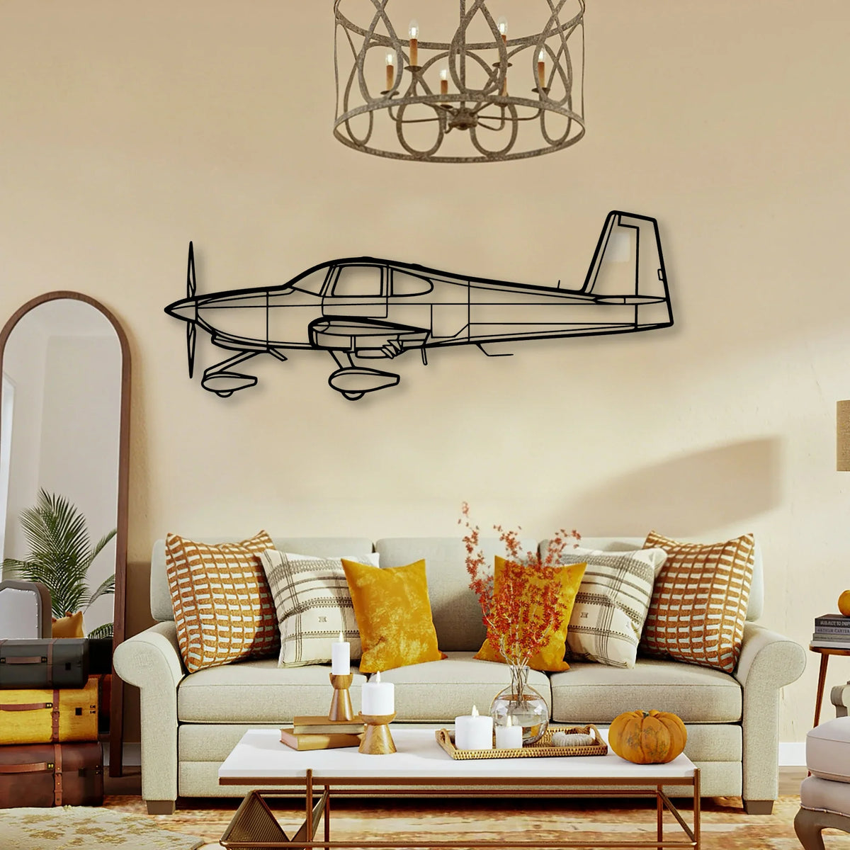 B60 Duke Classic Aircraft Silhouette Metal Wall Art - Tinvibe