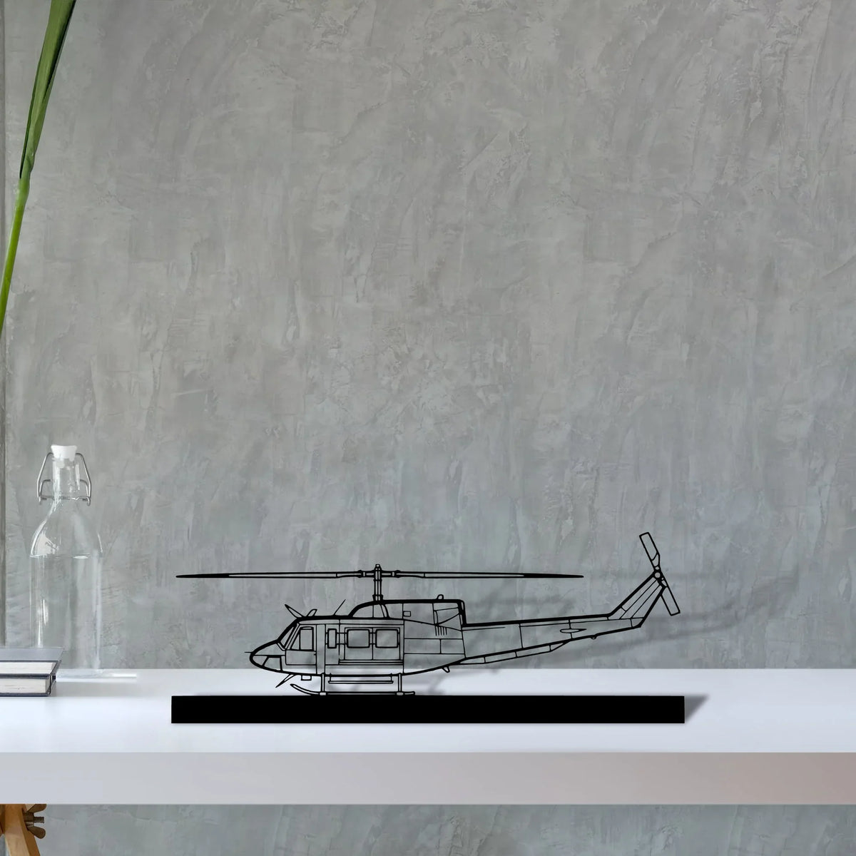 bell-212-sentry-2 Silhouette Metal Art Stand - Tinvibe