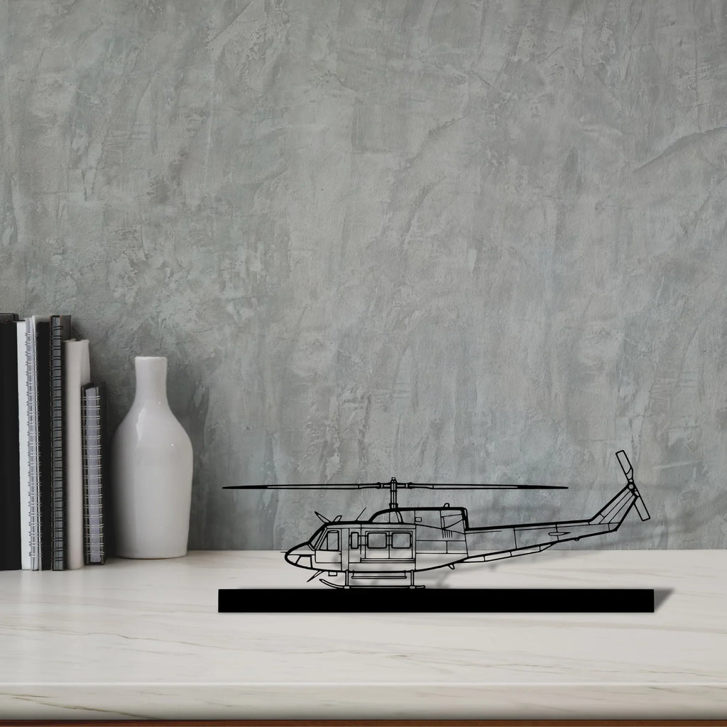bell-212-sentry-2 Silhouette Metal Art Stand - Tinvibe