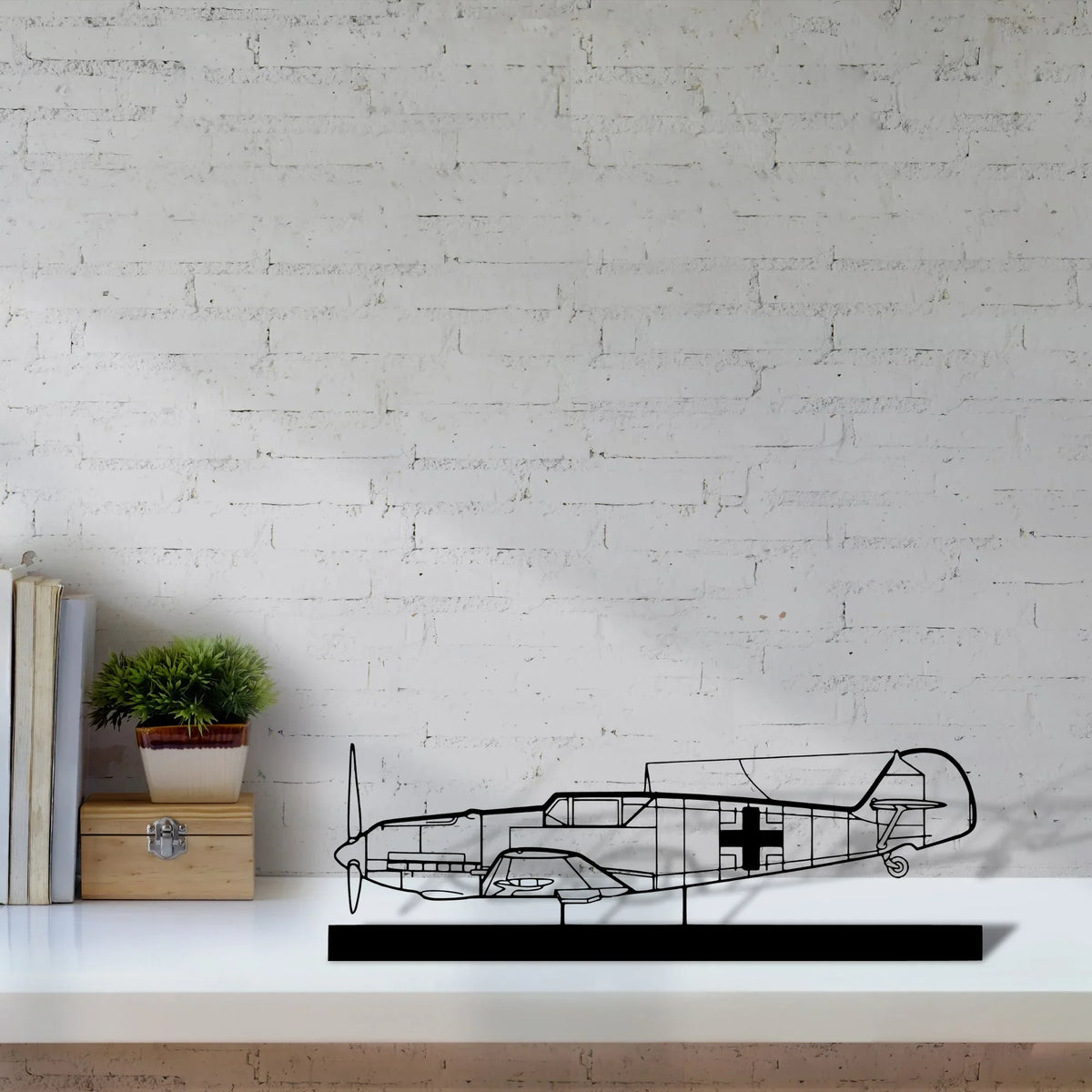 bf109-2 Silhouette Metal Art Stand - Tinvibe