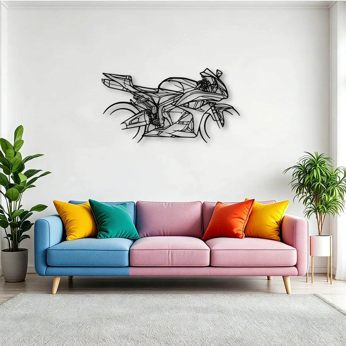 Cbr 600RR 2009 Classic Motorcycle Silhouette Metal Wall Art - Tinvibe