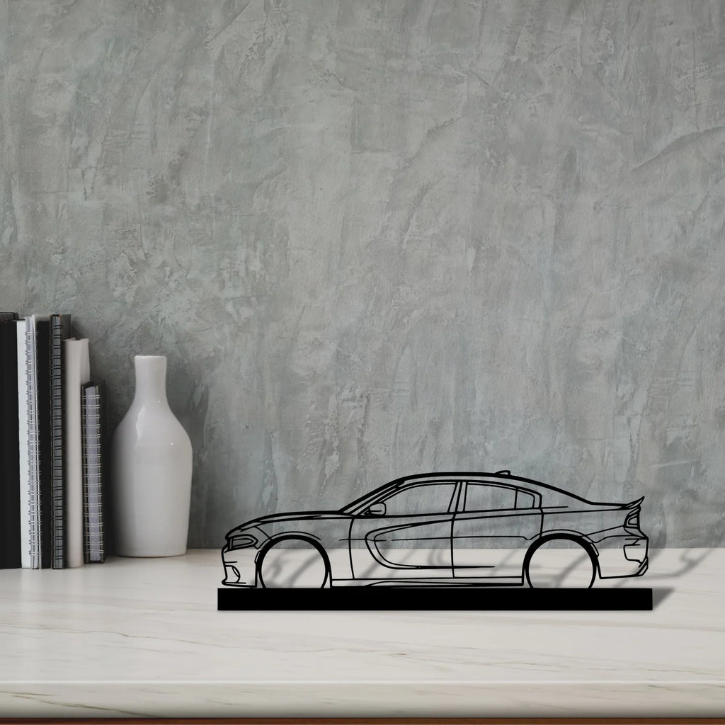 charger-2017-srt Silhouette Metal Art Stand - Tinvibe