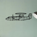 DC 3C Classic Aircraft Silhouette Metal Wall Art - Tinvibe