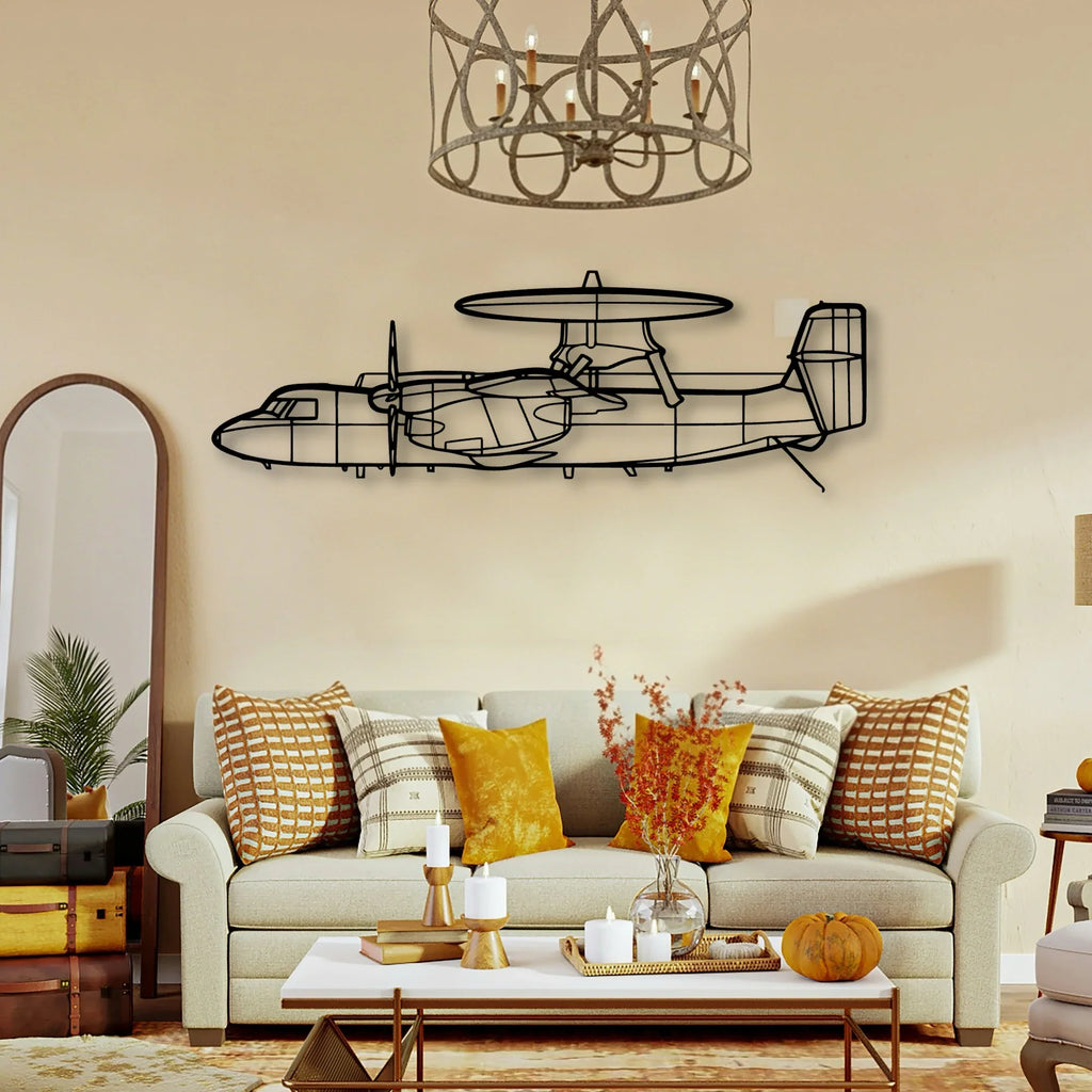 Dragonfly C Classic Aircraft Silhouette Metal Wall Art - Tinvibe