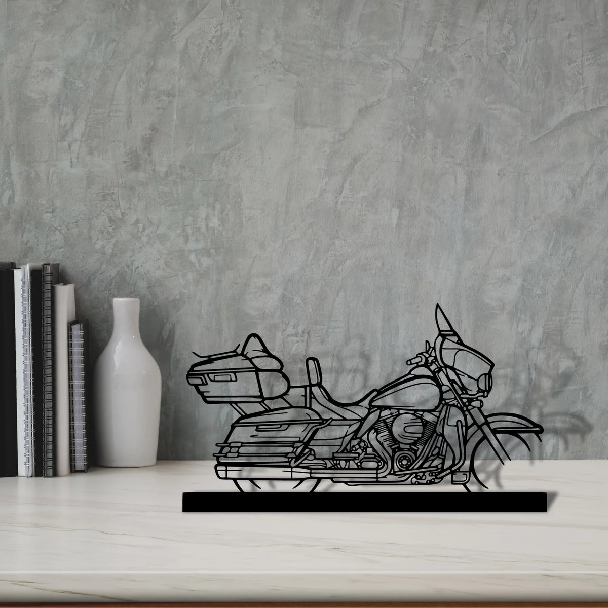 electra-glide-2 Silhouette Metal Art Stand - Tinvibe