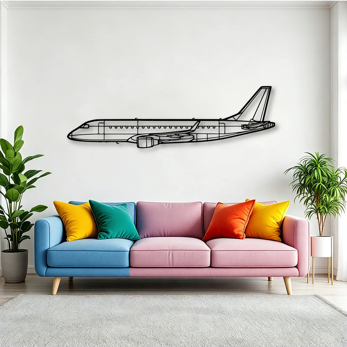 F 4E Phantom Classic Aircraft Silhouette Metal Wall Art - Tinvibe