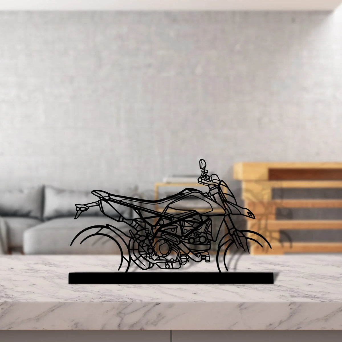 hyper-motard-950-rve Silhouette Metal Art Stand - Tinvibe