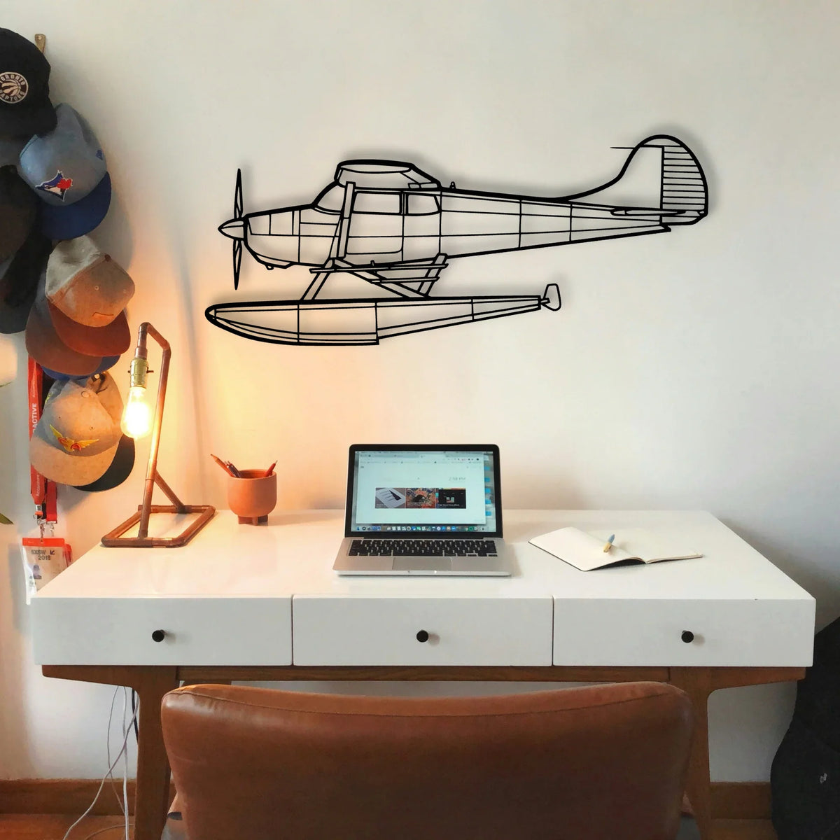J 3 Cub Classic Aircraft Silhouette Metal Wall Art - Tinvibe