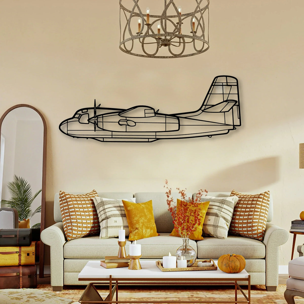 M20E Classic Aircraft Silhouette Metal Wall Art - Tinvibe