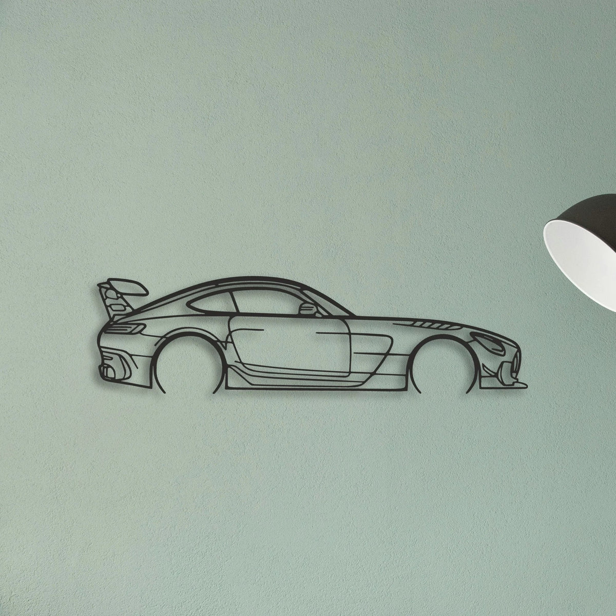 Mercedes AMG GT Classic Silhouette Metal Wall Art - Tinvibe