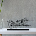 p-51d-mustang Silhouette Metal Art Stand - Tinvibe