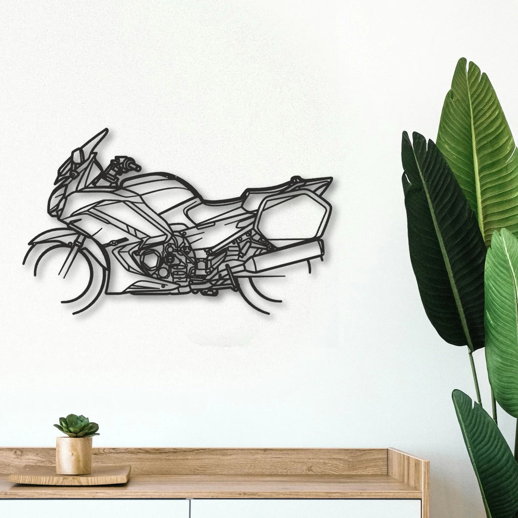 P24 2013 Yamaha FJR1300A 2013 Yamaha FJR1300A Classic Motorcycle Silhouette Metal Wall Art - Tinvibe