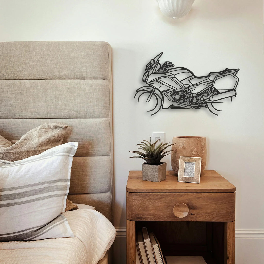 P24 2013 Yamaha FJR1300A 2013 Yamaha FJR1300A Classic Motorcycle Silhouette Metal Wall Art - Tinvibe
