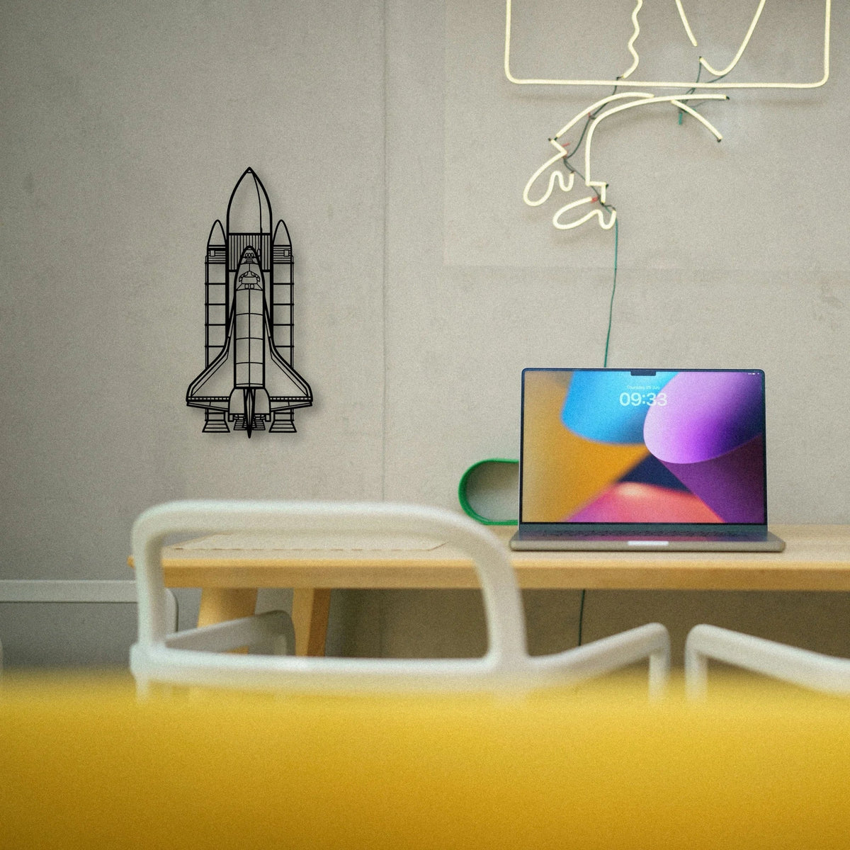 Space System Classic Aircraft Silhouette Metal Wall Art - Tinvibe