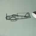 Tbm 700B Classic Aircraft Silhouette Metal Wall Art - Tinvibe