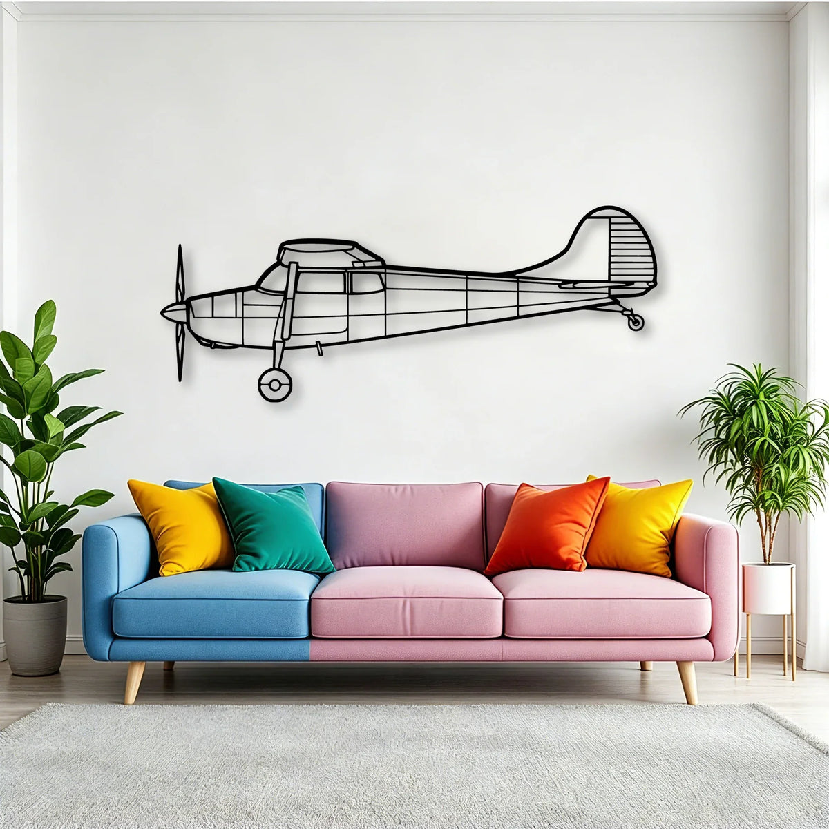 Tempest Classic Aircraft Silhouette Metal Wall Art - Tinvibe