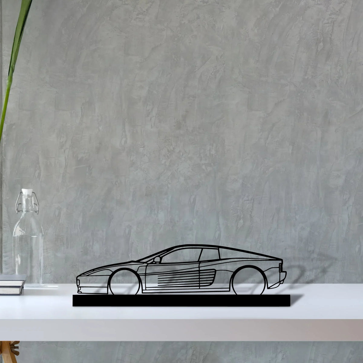 testarossa Silhouette Metal Art Stand - Tinvibe